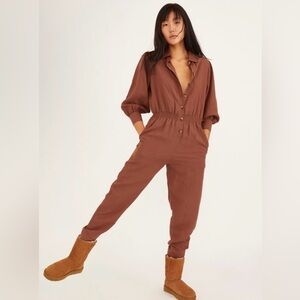 SOLD Little Lies Urban Outfitters Brown Jumpsuit NWT XS